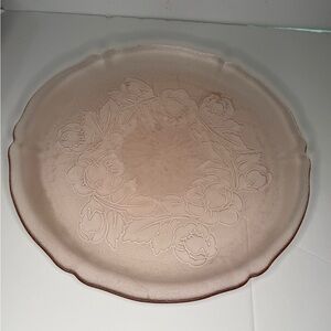Vintage Pink Glass Platter